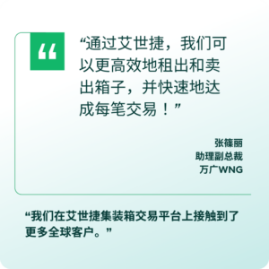 万广WNG对艾世捷集装箱交易平台的评价