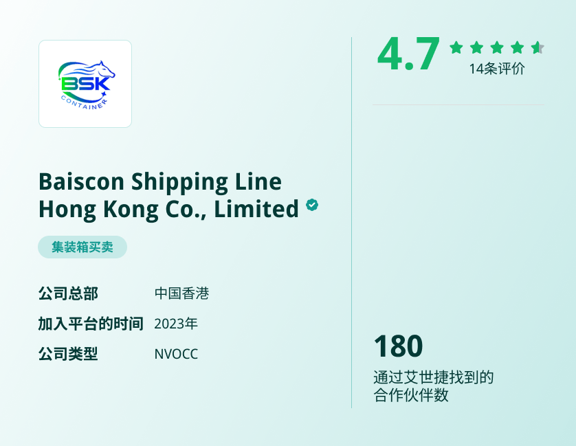 关于Baiscon Shipping Line Hong Kong